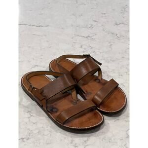 Vero Cuoio Women’s Rocca Leather Strappy Slingback Sandal Size 8-9 Brown Italian